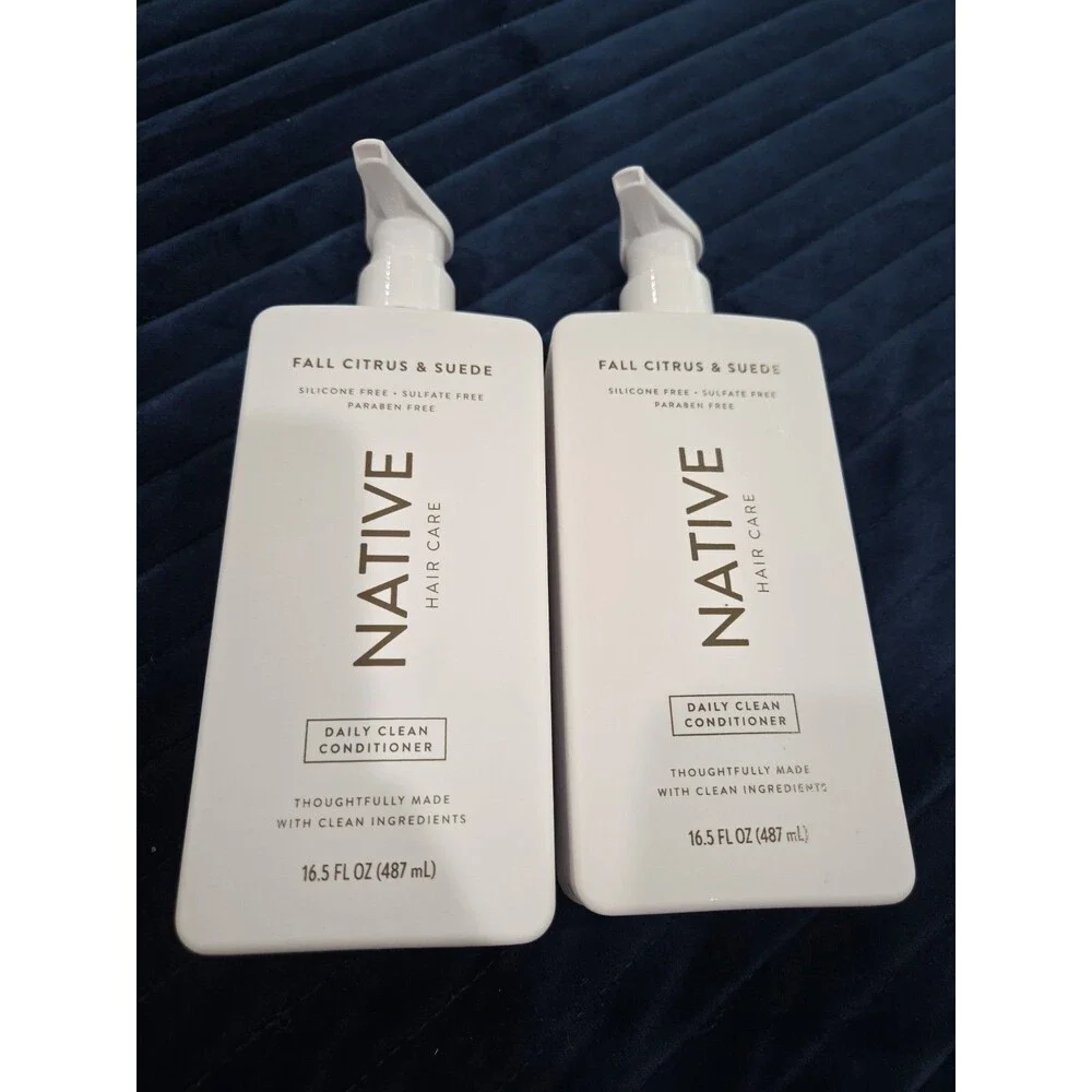 Set Of 2 Native Fall Citrus & Suede Hair Conditioner 16.5 FL oz NEW HB 10